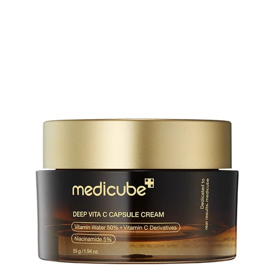 MEDICUBE DEEP VITA C CAPSULE CREAM - 55G كريم فيتامين C بالكبسولات – لتفتيح ونضارة البشرة